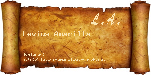 Levius Amarilla névjegykártya